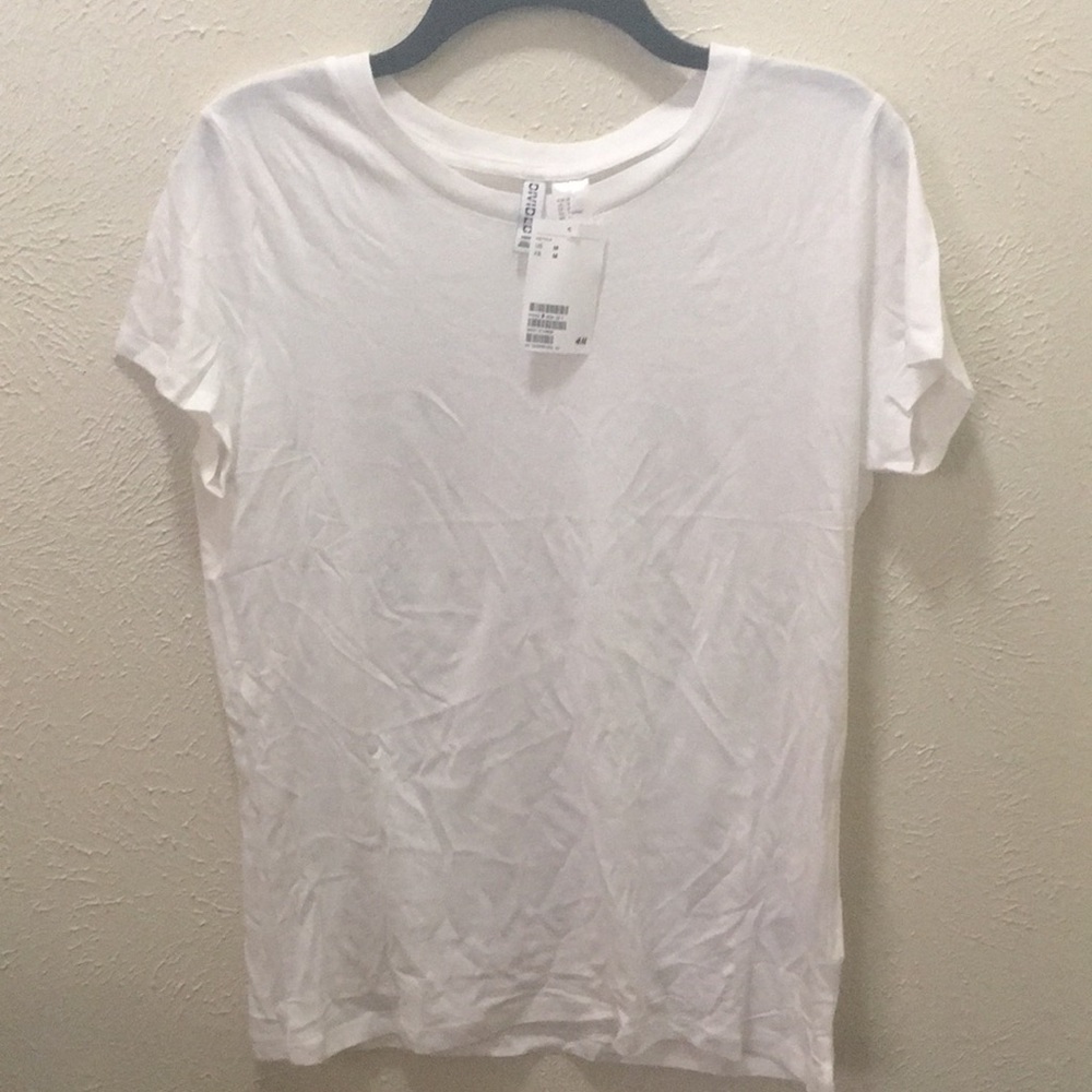 Brand new H&M Scoop Neck White Tee